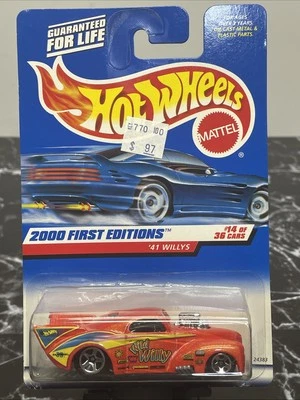 Hot Wheels '41 Willys 2000 First Editions Series #24383 New Orange 1:64 - Image 1 of 3