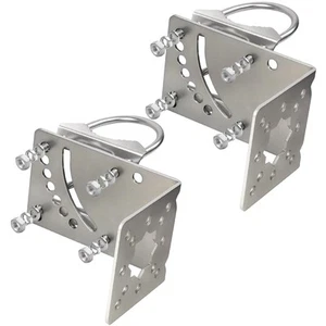 Antenna Mast Clamp,2PCS Pole Mount Bracket with Double U-Bolts, Antenna Pole ... - Picture 1 of 7