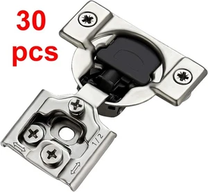 Ravinte 30 Pack 15 Pairs 1/2 inch Overlay Soft Close Hinges for Kitchen Cabinet - Picture 1 of 13