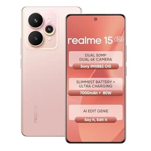realme 15 5G Smartphone 8+128GB Pink Indian Global Version Unlocked - Picture 1 of 1