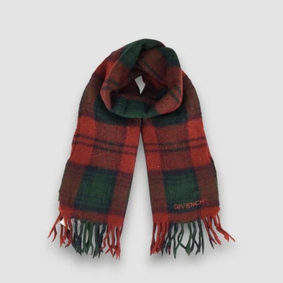 Bufanda de Lana Givenchy Vintage Clásica Cuadros Nova Cuadros Invierno Cuello Bufandas 10x46 Foto 1 de 4