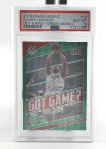 2019 Panini Mosaic Kawhi Leonard Got Game Green #13 Graded 10 PSA - Picture 1 of 2