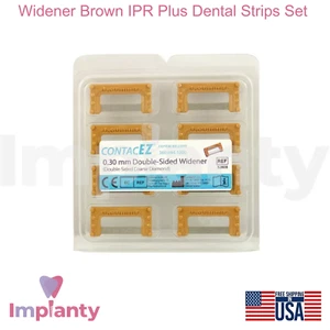 Juego de tiras dentales Widener marrón IPR Plus revestimiento de diamante de acero inoxidable grueso - Imagen 1 de 5