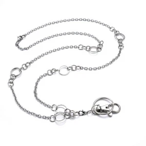 LUXIANDA Lanyards for ID Badges, Fashionable Stainless Steel Necklace, Key Ch... - Picture 1 of 5