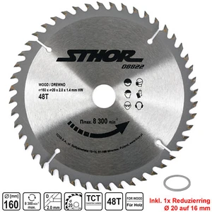 HM Kreissägeblatt Sägeblatt 160 x 20 / 16 mm 48Z Hartmetall TCT Sägeblätter Holz - Bild 1 von 3
