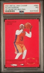 2021 Metal Universe ALLEN IVERSON Retro-Red PMG /100 - Picture 1 of 2