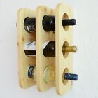 Wooden Wine Rack 6 Bottle Storage Crate Holder Store Cabinet Natural Lacquer