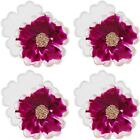 4 PCS 4.7inches Flower Coaster Molds Silicone Epoxy Resin  Art