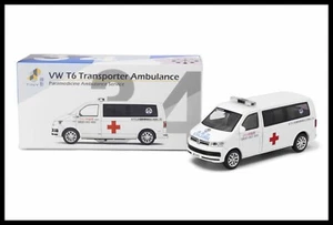 TINY TW34 Taiwan Volkswagen T6 Transporter PAS Ambulance 1/64 New 34 - Picture 1 of 6