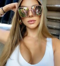 Sunglasses Flat Top Huge Big Oversized Xxl Square Women "Lauren" Mirror Shadz