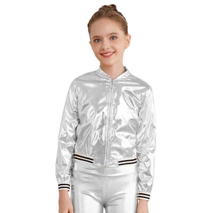 Kids Girls Outfit Zipper Crop Top Jacket Set Butterfly Print Hoodie Workout Gym - Picture 1 of 66