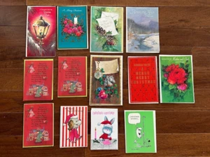 Konvolut 13 Neu aus altem Lagerbestand Vintage Weihnachtsgrußkarten UNBENUTZT - Bild 1 von 7