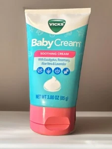 Vicks Baby Cream-Soothing Cream with Eucalyptus, Rosemary, Aloe Vera, & Lavender - Picture 1 of 2