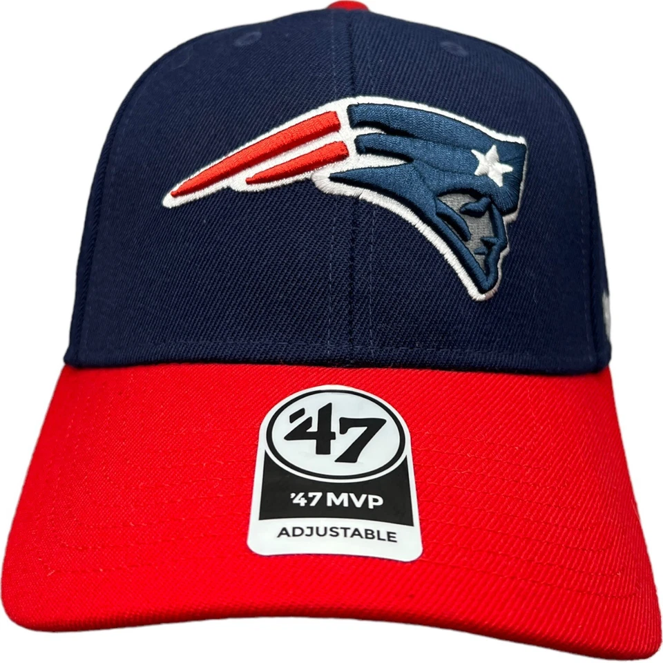 New England Patriots 47 MVP Super Bowl 36 Patch NFL Strapback Hat Cap Blue Red