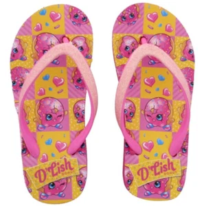 SHOPKINS D'Lish Donut Kids Girls Wedge Thong Sandals Flip Flops Size S 11/12 New - Picture 1 of 2