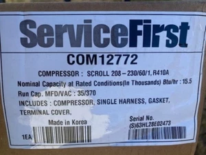 Trane COM12772 20/230V R410A Scroll Compressor - Picture 1 of 1