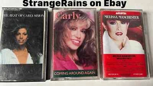 Carly Simon Melissa Manchester 3 Cassette Tape Lot PLAY TESTED - SOUND GREAT! - Picture 1 of 3
