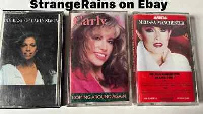 Carly Simon Melissa Manchester 3 Cassette Tape Lot   PLAY TESTED - SOUND GREAT! - Image 1 of 3