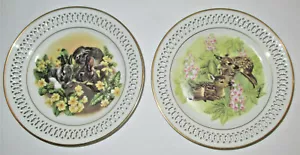 Platos de Enrejado Bing & Grondahl The Fawns and The Bunnies Marilyn Leader Dinamarca - Imagen 1 de 10