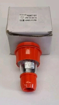Powersafe PSSKT 15/1 3 Pin 15A 250VAC IP66 Extension Socket - Image 1 of 4