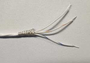 Draht Mil-Spec (PTFE) 24 AWG 3 Zustand, geschirmt versilbert Kupferlitze 25 Fuß - Bild 1 von 2