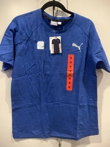 PUMA Mens Evostripe Tee (Blue Heather) DryCell T-Shirt Medium M NEW - Picture 1 of 4