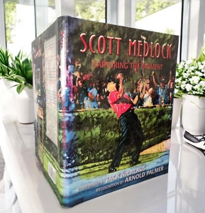 Golf Art Book SIGNED! Scott Medlock: Capturing the Moment 1st Ed HCDJ Hardcover - Imagen 1 de 8
