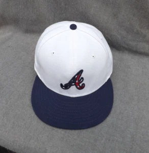 Atlanta Braves HAT Fitted 7-3/8 Flag Logo 59FIFTY Cap NEW ERA COOL BASE MLB - Picture 1 of 8