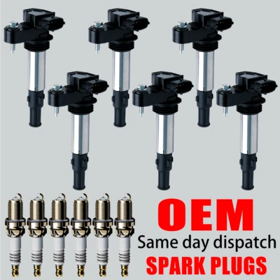 OEM 6X Ignition Coils + 6X Iridium Spark Plugs For Buick Cadillac 3.6L V6 UF375 - Image 1 of 4