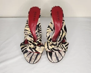 Guess by Marciano Zebra Heeled Sandals Size 6 3in Heel - Picture 1 of 2