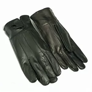 Samtweiche Echt Leder Herren Handschuhe Winter Gefüttert Lederhandschuhe L - Bild 1 von 1