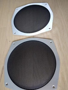 2x VISATON LAUTSPRECHER ABDECKGITTER 193mm bis zu 173mm Ø schwarz silber Rahmen - Picture 1 of 4