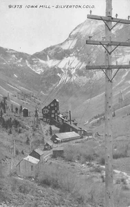 Iowa Stamp Mill South View Arrastra Gulch Silverton, CO Vintage Postkarte - Bild 1 von 2