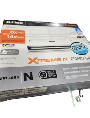 D-Link DIR-655 Xtreme N Gigabit Wireless Router  Damaged Box New CONDITION - Image 1 of 3