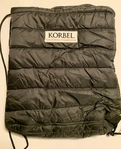 Korbel Black Quilted Soft Cushioned Puffer String Bag/Backpack - Picture 1 of 9