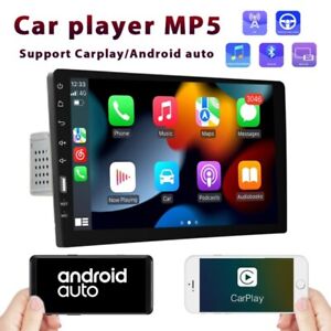 9'' Single 1DIN Apple Carplay Android Auto Car Stereo Radio Touch BT MP5 Player
