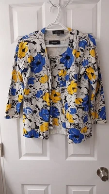 Conjunto de suéter de dos piezas Jones Wear - sin mangas + cárdigan - talla mediana Foto 1 de 4