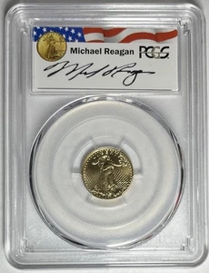 2021 $5 GOLD EAGLE PCGS REAGAN TYPE 2 GAUDENS FDOI ONLY 349 GRADED NICE MS70 GGY - Picture 1 of 4
