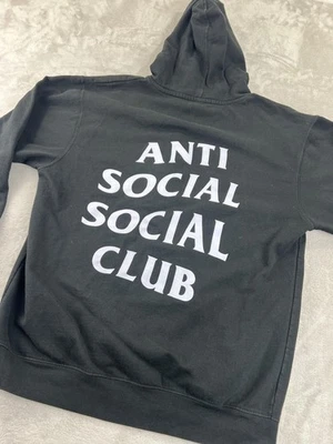 Anti Social Social Club Hoodie Mens Large Black Pullover Streetwear Back Graphic - Image 1 of 4
