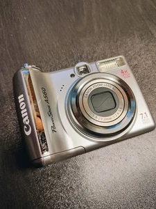 Canon PowerShot A560 7.1MP Digital Camera - Silver - Tested - Picture 1 of 10