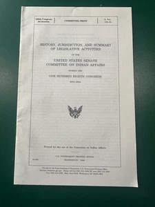 UNITED STATES SENATE COMMITTEE ON INDIAN AFFAIRS S. PRT. 108 65 COMMITTEE PRINT - Bild 1 von 4