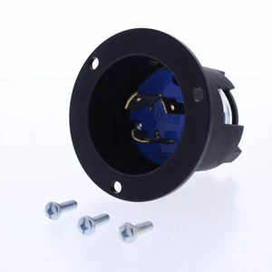 Eaton Blue Twist Turn Locking Flanged Inlet Plug L11-20P 20A 250V AHCL1120FI - Picture 1 of 5