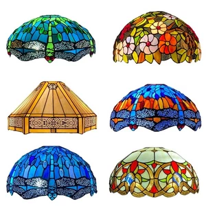 Tiffany Handcrated Stained Glass Shades Only 16-Inch For Pendant Table Ceiling - Picture 1 of 25