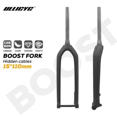 Full Carbon Front Fork Thru Axle Boost Fork 15*110mm 26/27.5/29er Vertebra Tube  - Image 1 of 4