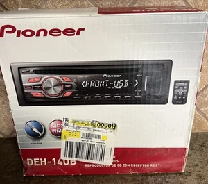 PIONEER DEH-14UB CD PLAYER w/ DETACHABLE FACE MP3 USB AM/FM w/WIRING New In Box - Picture 1 of 8