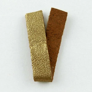 Kunstlederband braun-gold 8*1,5 mm - Picture 1 of 4