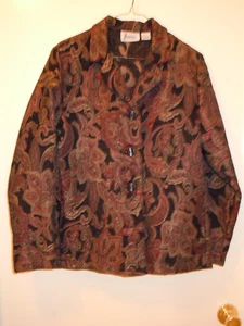 JOANNA Blazer Jacke schwarz Paisleymuster Größe L - Bild 1 von 3