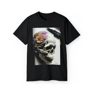 Skull Sketch Unisex Ultra Cotton Tee, Multi Size, Multi Color - Picture 1 of 49