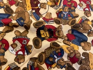 Teacher's Pet Teresa Kogut Teddy Bear School Sewing Fabric 46 by 44 inches - Picture 1 of 3