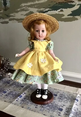 VTG 1950s Arranbee R&B 14" Hard Plastic Doll as Rebecca Handmade Clothes - Image 1 of 4
